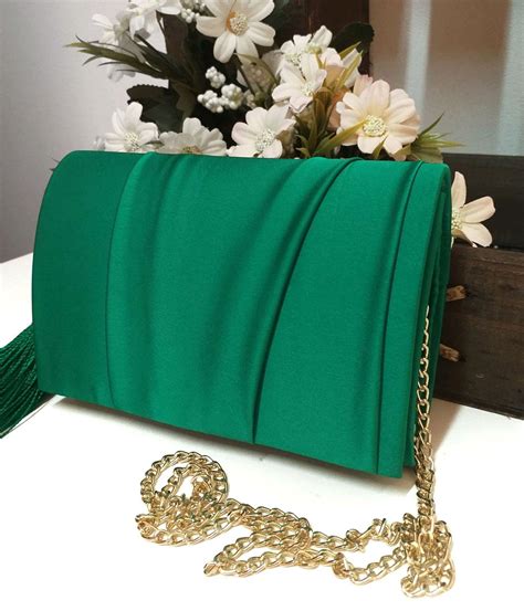 Bolsa Clutch Para Festa Verde Esmeralda Verde Bandeira.